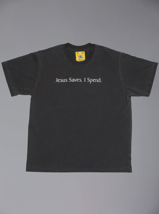 Jesus Saves Tee Vintage Black | UNIF Top Pick