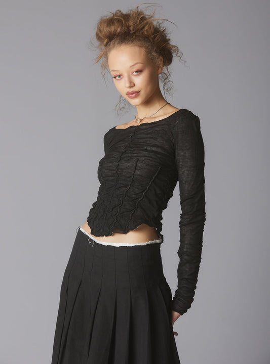 Ripple Top Black/White | UNIF Top Pick