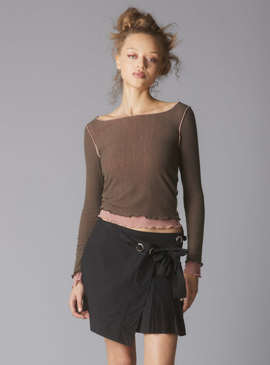 Plié Top Grey / Pink | UNIF Quality