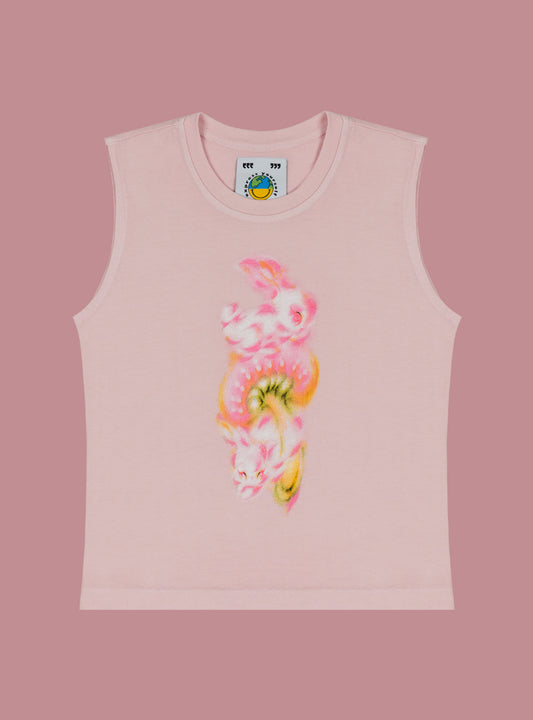 Spore Bunnies Tank Light Pink | UNIF Latest