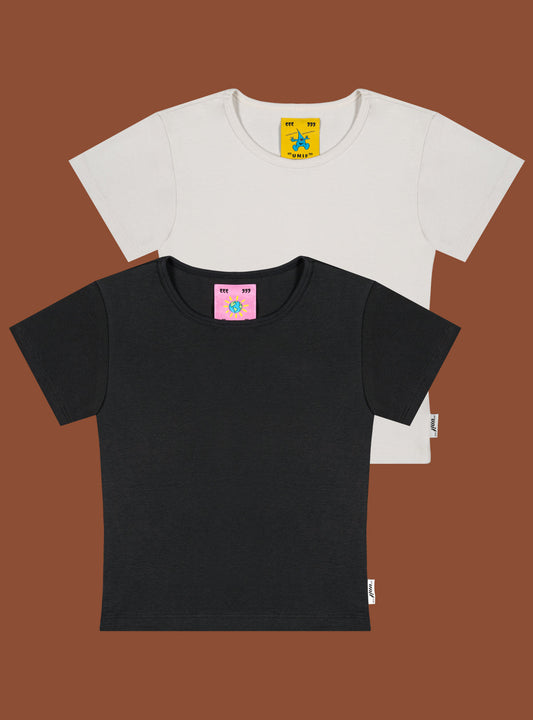 Lucky Tee Two-Pack Vintage Black/Vintage White | UNIF Value