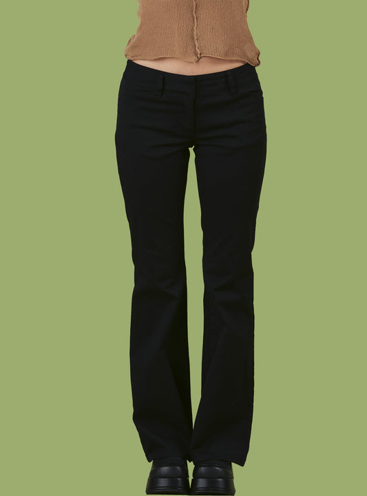 Black Low-Rise Bootcut Pant Black | UNIF Latest