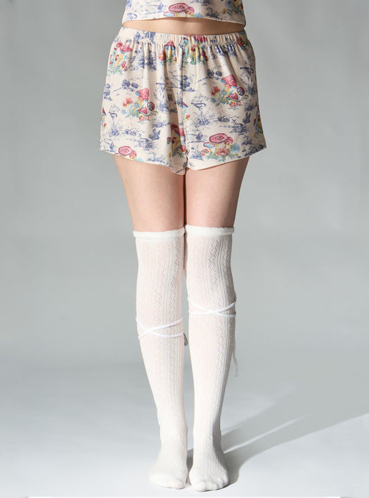 Pixie Dream Shorts Off White / Mushroom | UNIF Premium