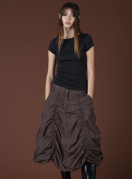 Dune Skirt Dark Brown | UNIF New