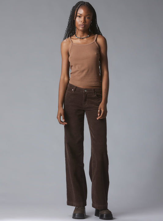 Wide Leg Corduroy Pants In Brown Brown | UNIF Premium