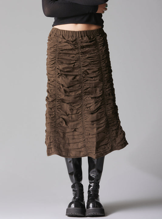 Bounce Skirt Brown | UNIF New