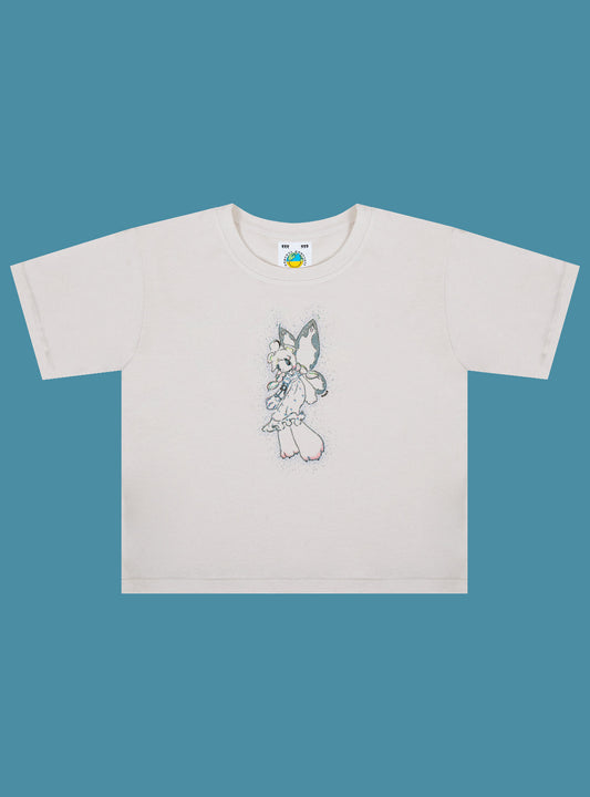 Fairy Bear Baby Tee Off White | UNIF Customer Favorite