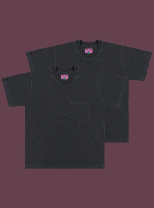 Pocket Tee Two-Pack Vintage Black | UNIF Latest