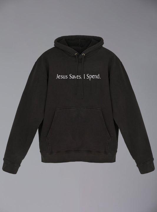 Jesus Saves Hoodie VIntage Black | UNIF Smart Buy