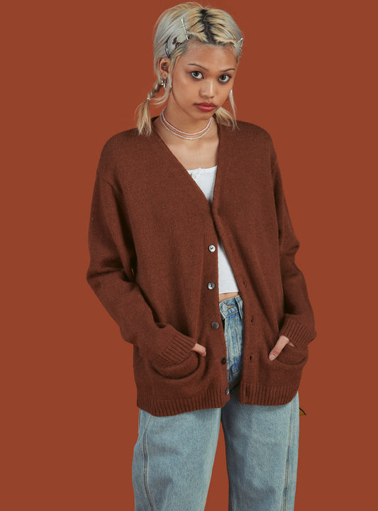 X Cardigan Brown | UNIF Trusted