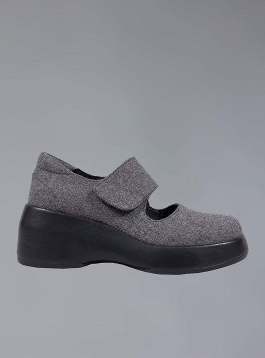 Felt Platform Sandal In Grey Grey | UNIF Customer Favorite