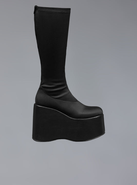 Platform Sock Boots With Super Stacked Sole Black | UNIF Value