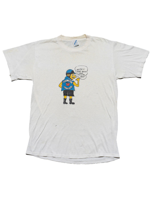 Vintage Watch it Dude You're in New York City Man Tee White | UNIF Latest