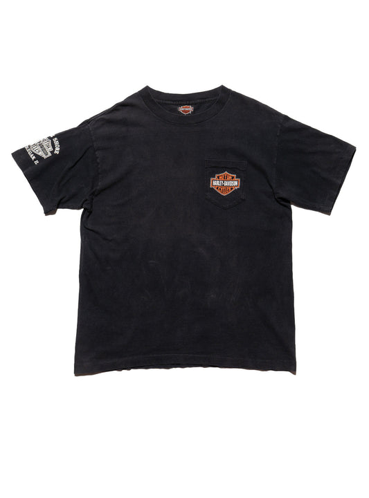 Vintage Harley Davidson Lake Shore Waukegan IL Tee Black | UNIF New