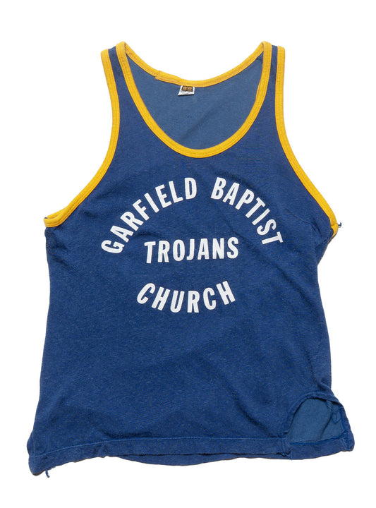 Vintage Garfield Baptist Church Trojans Tank Blue | UNIF Top Pick
