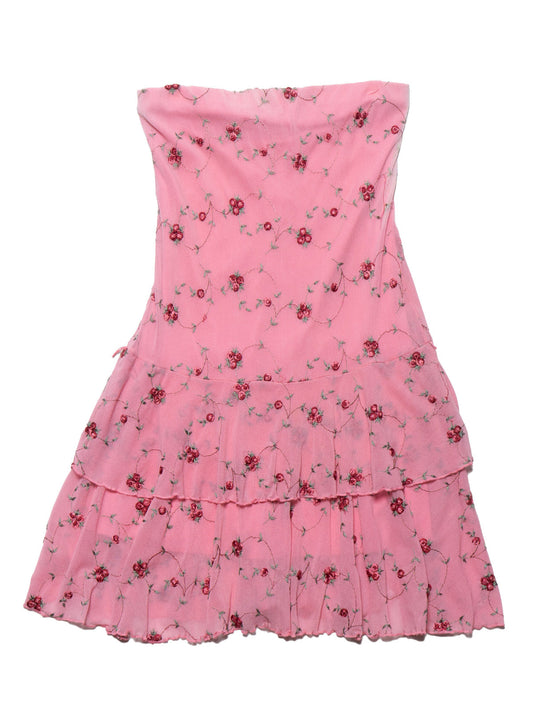 Vintage Pink Floral Dress Pink | UNIF Customer Favorite