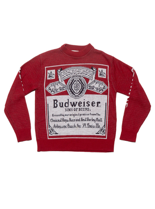 Vintage Budweiser Knit Sweater Red | UNIF New