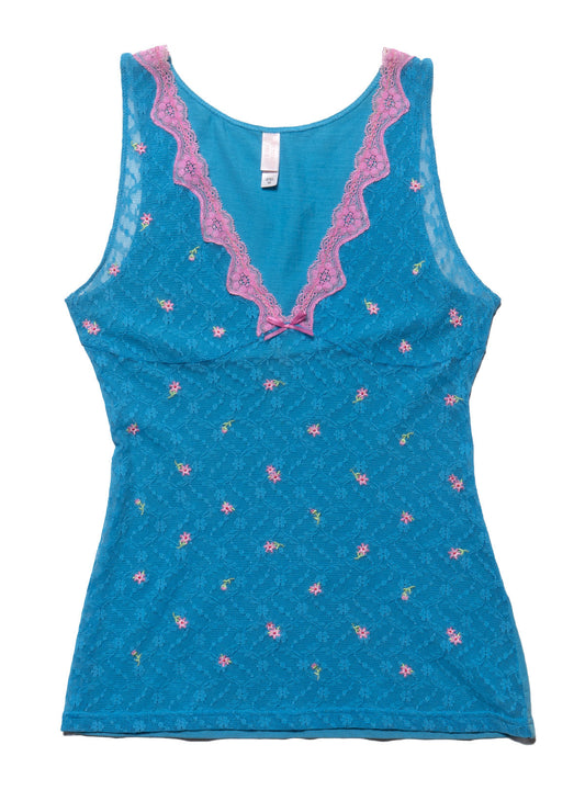 Vintage Victoria's Secret Blue and Pink Top Blue | UNIF Value
