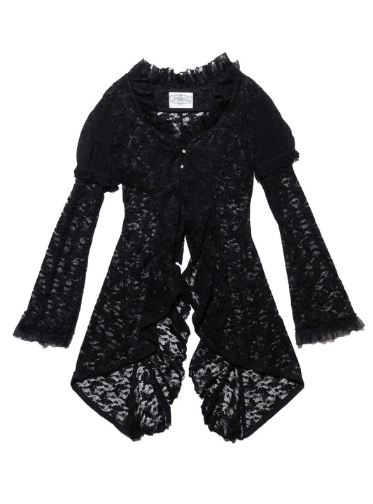 Vintage Frill by h.naoto Bolero Lace Cardigan Black | UNIF New