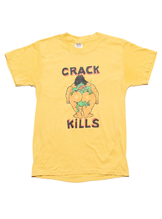Vintage Crack Kills Tee Yellow | UNIF Latest