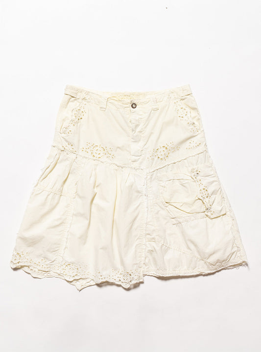 Vintage DA-NANG Yellow Eyelet Skirt Yellow | UNIF Trusted