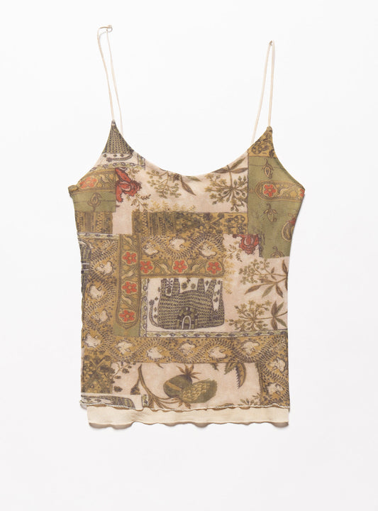 Vintage Weston Wear Mesh Print Spaghetti Tank Multi | UNIF Smart Buy