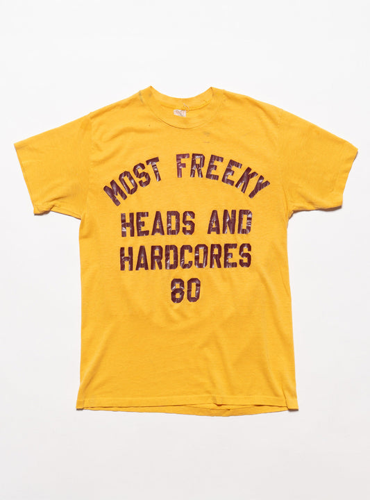 Vintage Heads and Hardcores Tee Yellow | UNIF Smart Buy