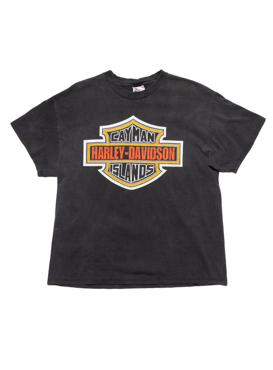 Vintage Cayman Islands Harley Davidson Tee Black | UNIF Smart Buy